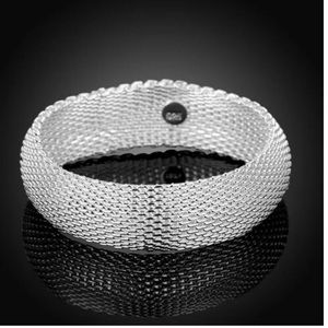 925 Fine Jewelry SS Mesh Bangle Bracelet